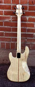 Custom Pecan Short Scale Bass Back Finished